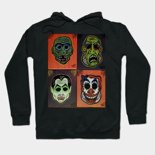 Ben Cooper style retro monster mask collage Hoodie